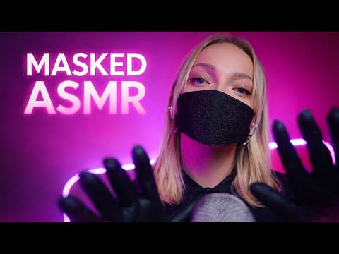 🖤 Masked ASMR | Soft talking through a mask and glove sounds 