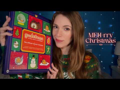 ASMR Whispered Christmas Advent Calendar Unboxing w/ Gudetama
