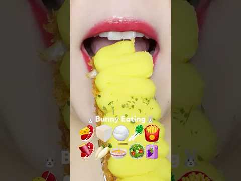 Sweet Potato Cheese Pork Cutlet MUKBANG 고구마 치즈 돈까스 뿌링클 먹방 🧀🍠🍗 (sped up)