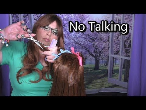 ASMR Hair Salon Roleplay (NO TALKING) (Wet Haircut, Razor Cut, Blow Dry, Hair Dryer, Spray Sounds)
