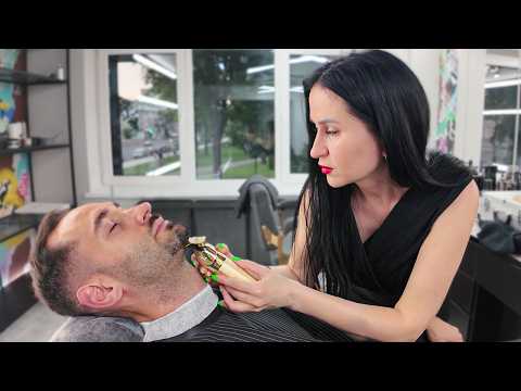 Ladybarber Olga's Careful SHAVE and Styling [Watch to relax] - Chișinău 🇲🇩