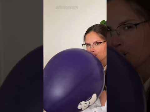 Blowing Big Purple Balloon #asmr #balloon #blowing #big
