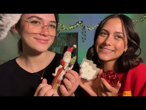 ASMR | Christmas triggers with my sister!! 🎄🍫