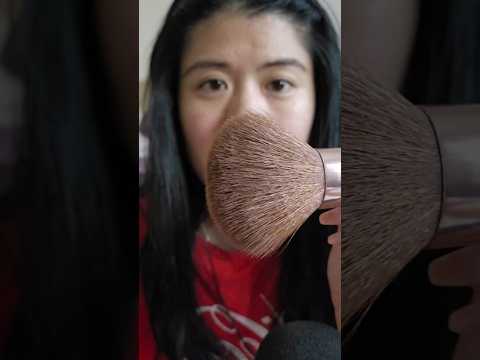 🤍 ASMR Brushing Your Face 💤✨ Gentle Sounds for Instant Relaxation #Shorts