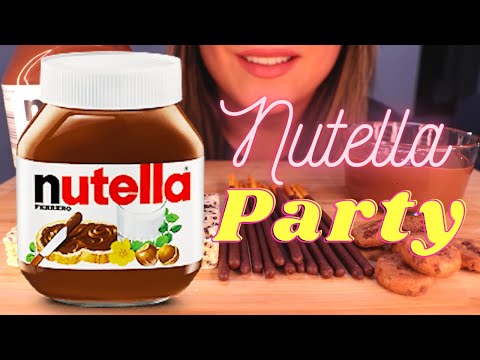 ASMR NUTELLA CHOCOLATE PARTY (EATING SOUNDS) MUKBANG 먹방 | Mandy Foods ASMR |