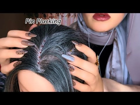 ASMR 💆🏻‍♀️ Removing Hundreds of Pins & Needles From Your Scalp (Hair Play for Deep Sleep)