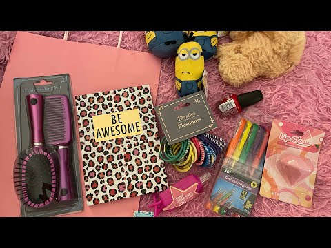 ASMR tapping haul on dollar tree items (some whispering)