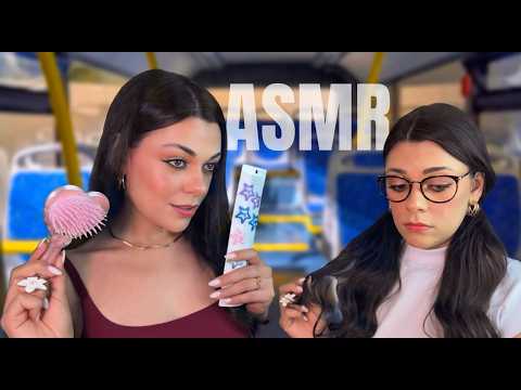 ASMR: Mexendo No Cabelo Da Nerd No Ônibus 💆🏻‍♀️🚌