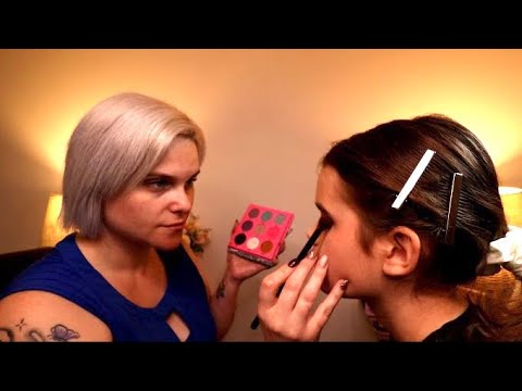 ASMR: Real Person Mom & daughter Make Up Application