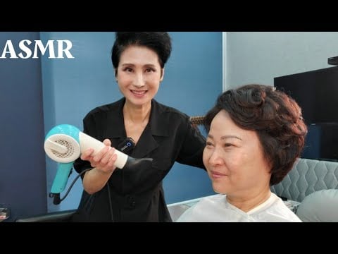 Hair salon ASMR visual and auditory activation #60s Mother's root volume perm #Softening perm