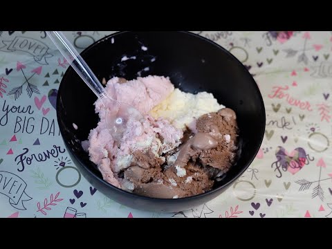 Neapolitan Ice Cream ASMR Eating Sounds