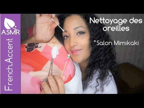 [ASMR Français] Nettoyage des oreilles en salon Mimikaki role play [french accent asmr]