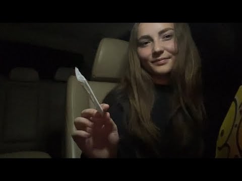 Sleepy Asmr Triggers in my Car (inaudible Whispering, handmovements, triggers +)
