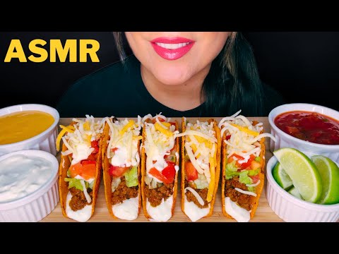 ASMR CRUNCHY TACOS + NACHO CHEESE MUKBANG (NO TALKING)