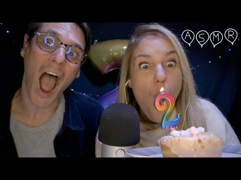 ASMR FR 🎂 La chaîne fête ses 2 ans !!! Chuchotements, fous rires et des surprises ! 🎉