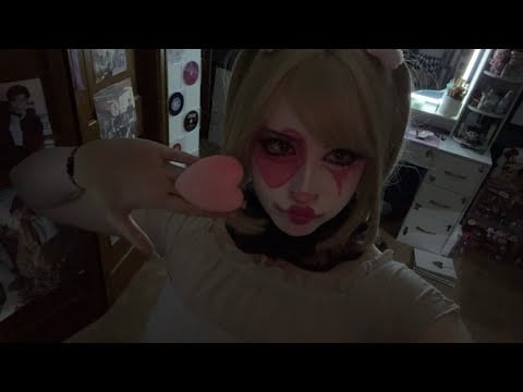 ASMR Valentine’s Clown kisses & Bites you 
