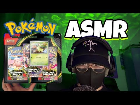 ASMR Français • OUVERTURE BOOSTER POKEMON ÉQUILIBRE PARFAIT POUR DORMIR ! 😴 