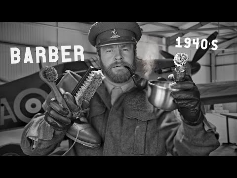 ASMR 1940's Vintage Shave and Shoe Shine