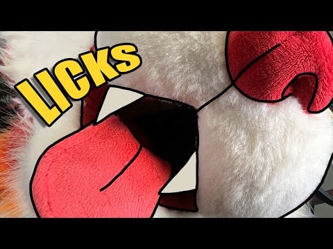 Furry ASMR: Brain Melting Fursuit Licking Sounds 👅