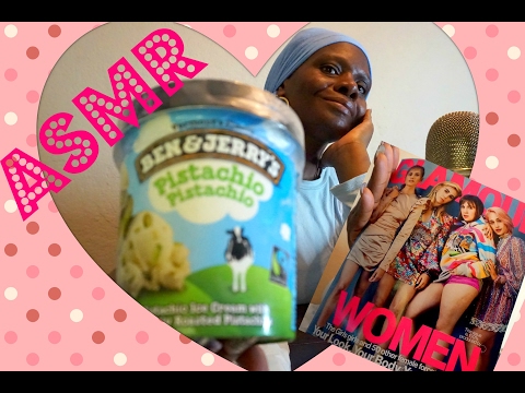 Ice cream ASMR Eating Sounds/Soft Spoken/Ben & Jerry's