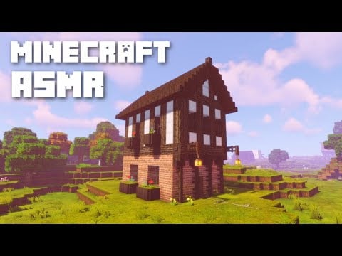 Minecraft ASMR | How to build an easy Tudor house! 🏠 Ear to ear whispering