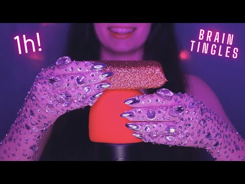 Asmr Sponge on Mic : Scratching, Brushing, Squishing, Crinkles etc No Talking for Sleep - Long Nails