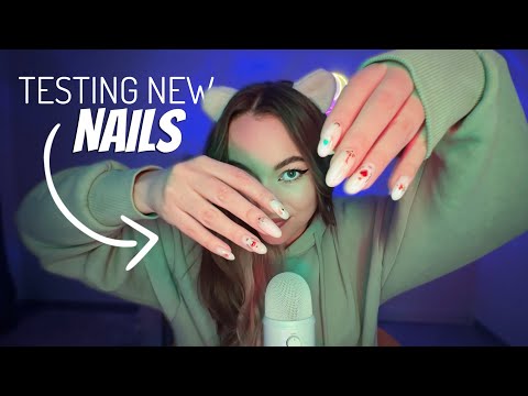 ASMR Test for New Nails | Mic scratching & tapping, no talking