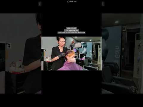 미용실ASMR #뿌리염색 흰머리도 먹으면서 밝게~Hair salon ASMR #Root dye while eating gray hair