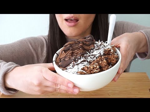 ASMR Eating Sounds: Chocolate Nice Cream (No Talking)