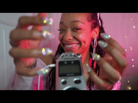 ASMR intense tascam tingles ♡ (Whispers, Chocolate Bar, Spoolie, Tapping) 💗 (Repost)