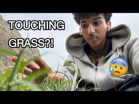 ASMR forcing myself to touch GRASS!? ￼😰
