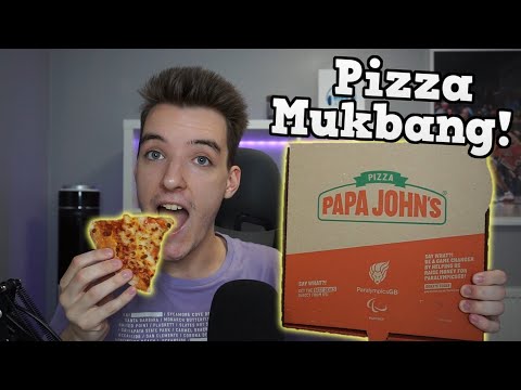 [ASMR] Papa John's Pizza Mukbang!