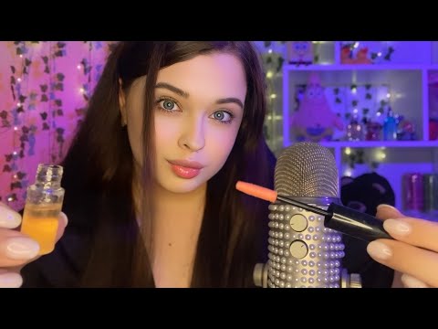 АСМР🍒Ем масло для губ и гель для бровей🤤ASMR I eat lip oil and eyebrow gel🧴💄