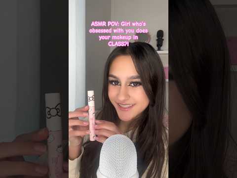 ASMR POV: Girl who’s obsessed with you does your makeup.. #asmrsounds #asmr #asmrtriggers #shorts