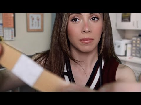 ASMR SCHOOL NURSE TAKES CARE OF YOU | Soft Spoken