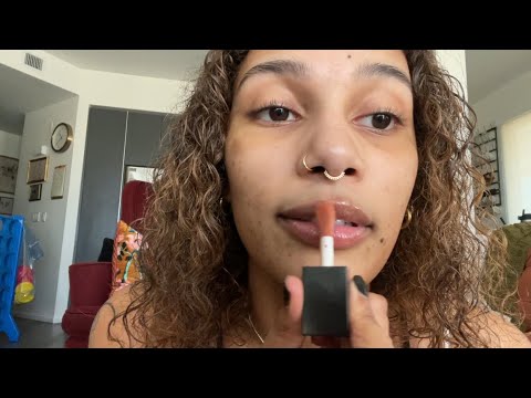asmr ~ fast and aggressive lipgloss plumping 💜