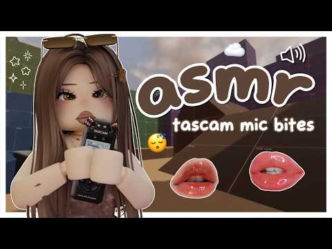 (roblox asmr 🌙) DEEP tascam mic biting! 🫦