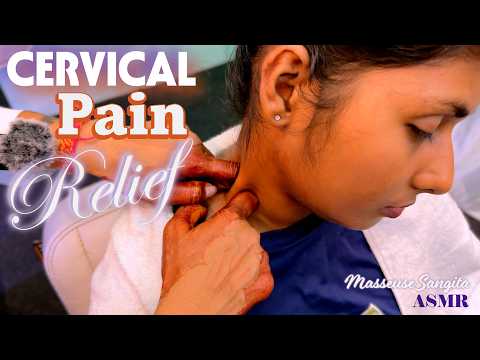 Neck Stretching For Cervical Pain Relief and Most Relaxing ASMR Head Massage Fall Asleep Fast #asmr