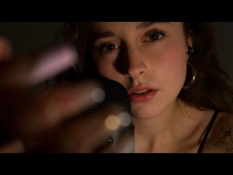 ASMR sensitive echoed mouth sounds and trigger words