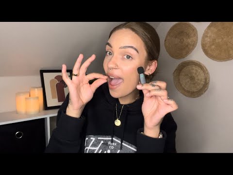 ASMR- Eating Your Negative Energy with my NEW mic💕