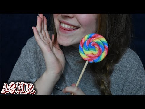 ASMR ♥ Lollipop Sucking ♥ Binaural Ear to Ear Whispered Mouth Sounds