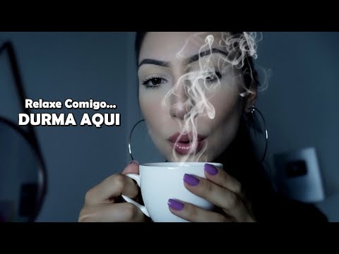 ASMR para ACALMAR E DORMIR (ambiente escuro, sons de fogo, sussurros, chá e atenção pessoal)