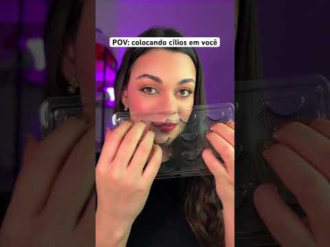 POV: colocando cílios em você #asmr #asmrbrasil #shorts #cilios
