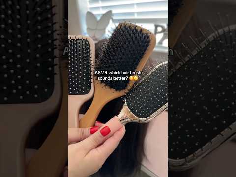 ASMR which hair brush sounds better?- hair brushing #asmr #asmrhairbrushing #asmrhair