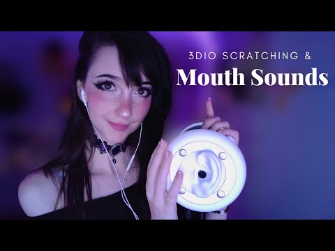 ASMR ☾ 𝐃𝐞𝐥𝐢𝐜𝐚𝐭𝐞 𝐄𝐚𝐫 𝐒𝐨𝐮𝐧𝐝𝐬~ [3Dio scratching, mouth sounds sk/tk/pt, half reverb]