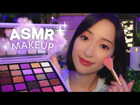 Je me maquille en ASMR 💄 Look paillettes orangé ✨ (GET READY WITH ME)