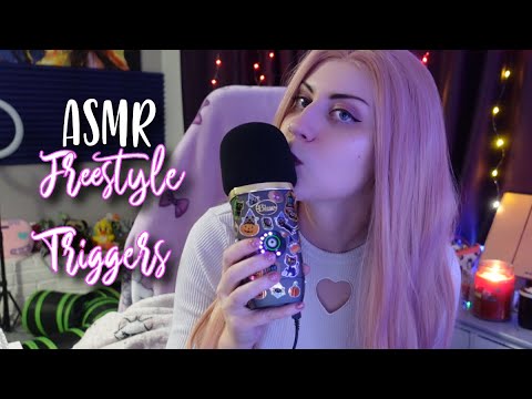 ASMR // Freestyle Triggers! 😇 (Mouth Sounds, Kissing, Positive Affirmations)