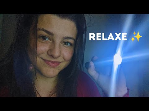 ASMR - acalme-se e durma em 12 minutos 😴 (lanterna, mouth sounds, triggers visuais)