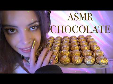 ASMR ✨ Gold Aesthetic Ferrero Rocher Tapping, Crinkles & Chocolate Crunch | Whispered Relaxation