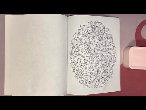 ASMR Flipping Through Elena Bogdanovych's Amazing Swirls Coloring Book For Adults